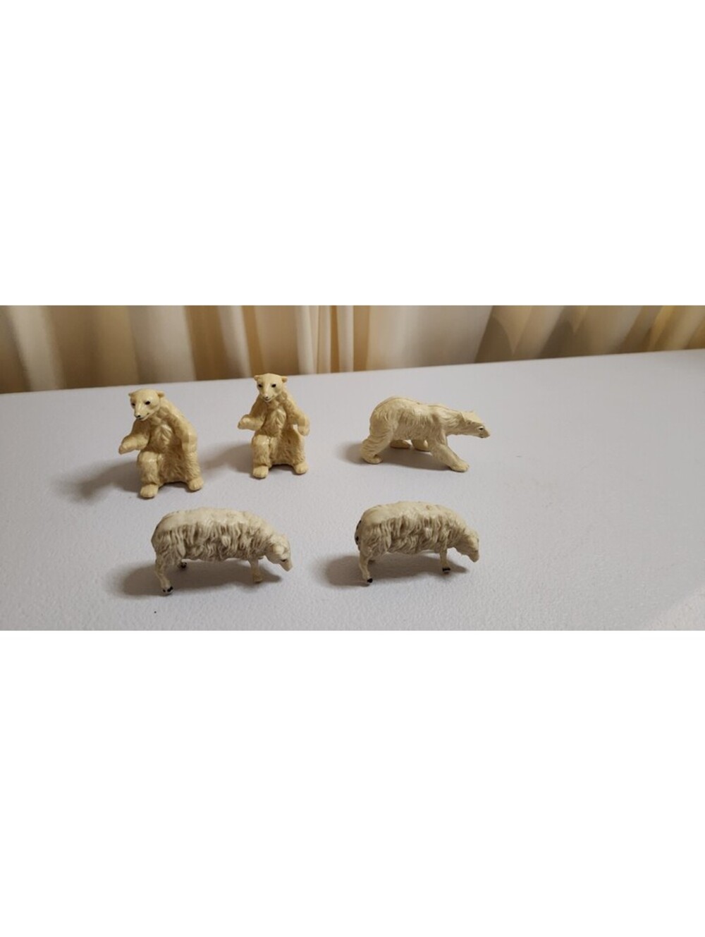Vintage polar bear and sheep miniatures lot-Made in England